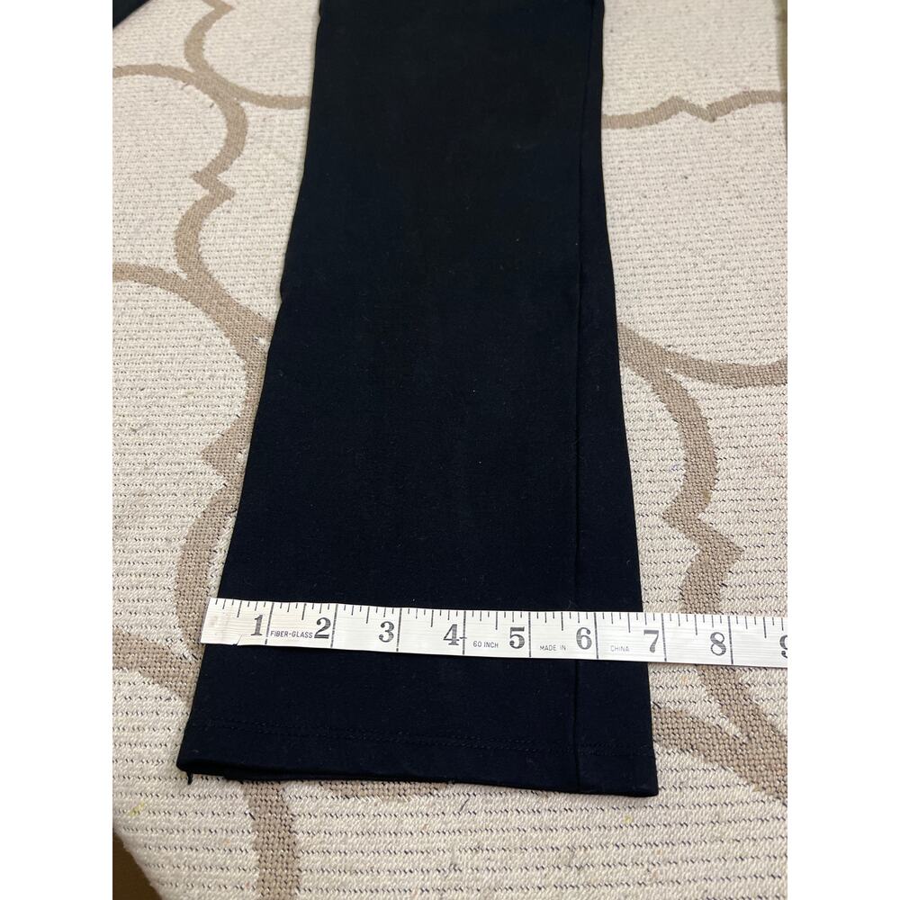 Quince Black ultra stretch ponte straight leg pants, size medium petite - Picture 8 of 15
